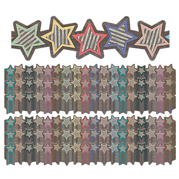 Teacher Created Resources Home Sweet Classroom Stars Die-Cut Border Trim, 35 Feet/Pack, PK6 TCR8813